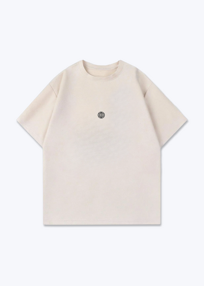 THE WORLD CAN WAIT - Beige Front (Designed)